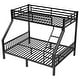 preview thumbnail 10 of 30, Metal Bunk Bed with Ladder and Metal Slats Support, Storage Underneath, Heavy Bunk Beds, Black Bed Frame, No Box Spring Needed
