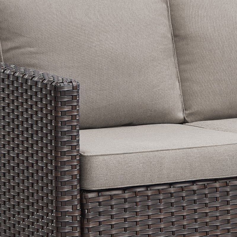 Patio Sofa, Glider Chair, Club Chair Ottoman Set