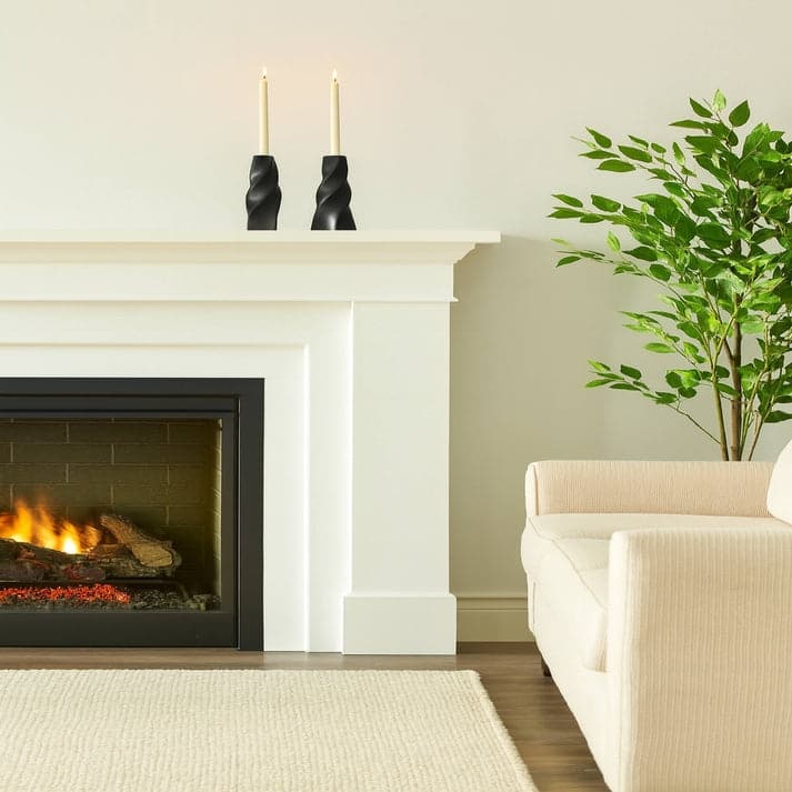 Black Tall Curvy Taper Candlesticks Set of Two Ceramic Decor