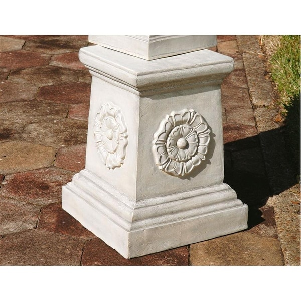 Design Toscano English Rosette Garden Sculptural Plinth: Grande