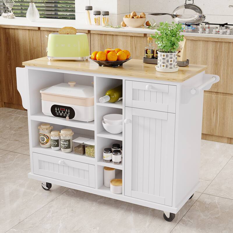 Kitchen Island Cart with Storage
