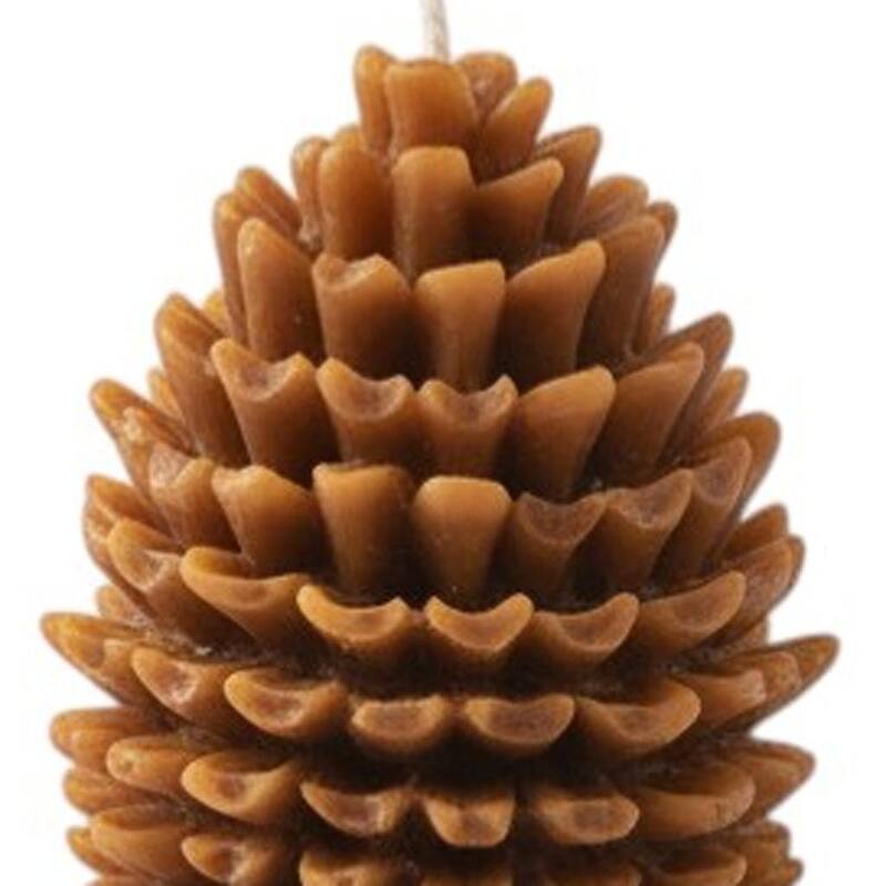 3" Brown Pumpkin And Latte Scented Dimensional Pinecone Candle