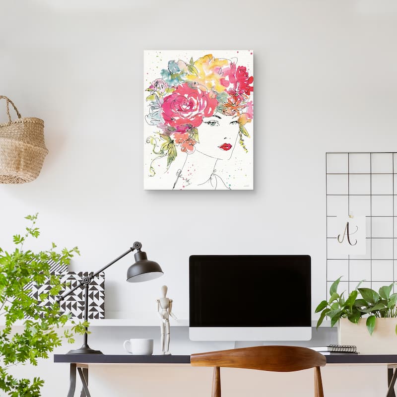 Floral Figures I by Anne Tavoletti Canvas Art Print