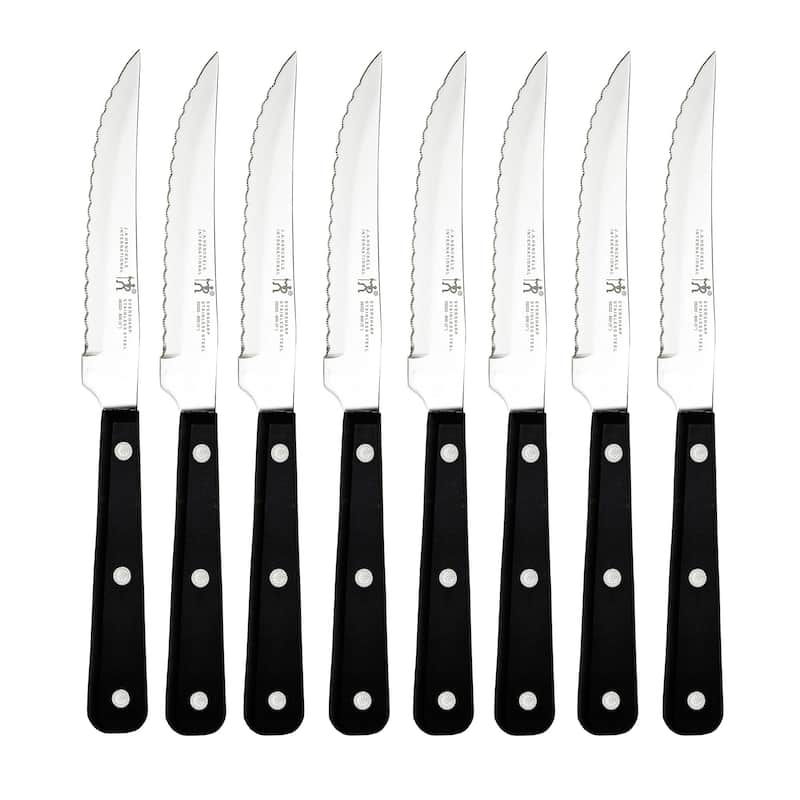 HENCKELS Razor-Sharp Steak Knife Set of 8, German Engineered Informed by 100+ Years of Mastery - Stainless Steel - 8-pc - Stainless Steel - 8 Piece - 8-pc
