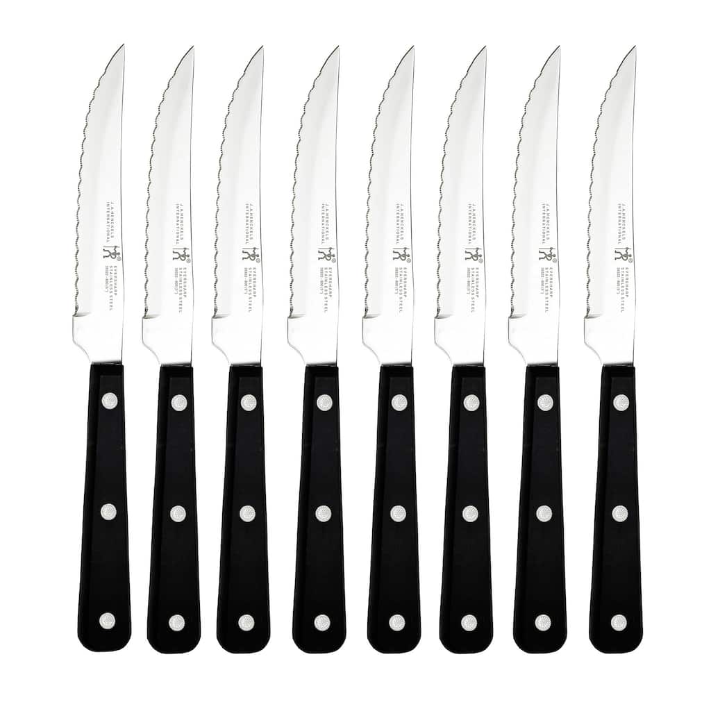HENCKELS Razor-Sharp Steak Knife Set of 8, German Engineered Informed by 100+ Years of Mastery - Stainless Steel - 8-pc