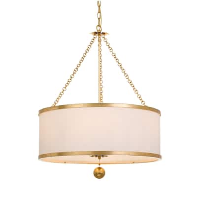 Crystorama Lighting Group Broche 6 Light 24" Wide Wrought Iron Drum