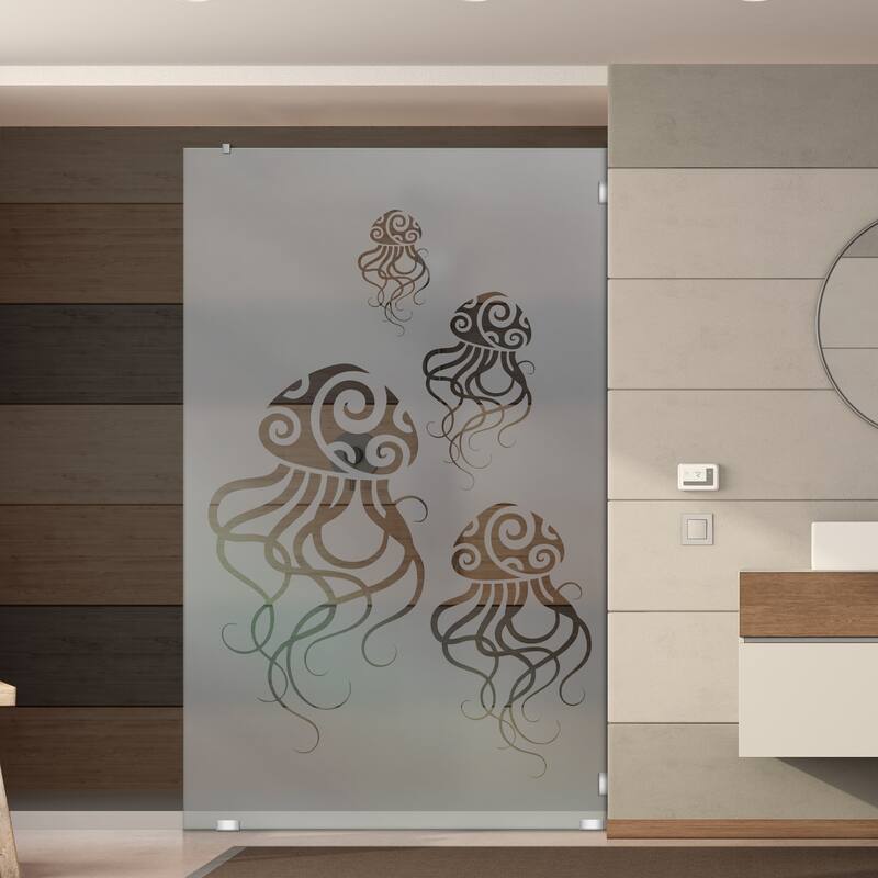 Frameless Fixed Shower Glass Panel - 27-1/2"x75"-Left - Semi-Private