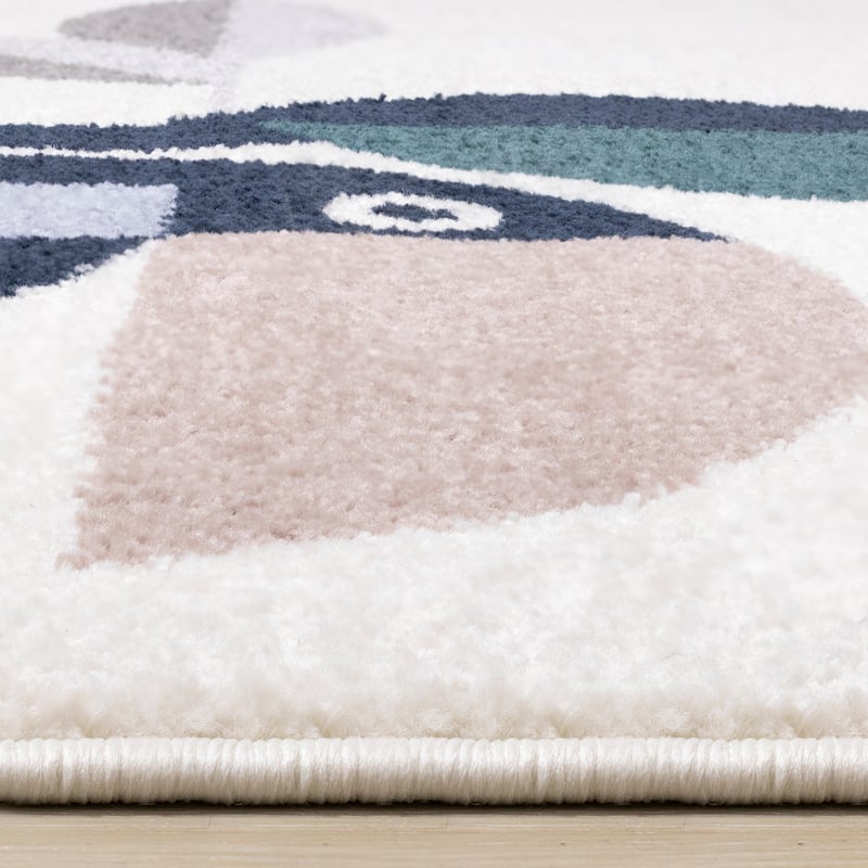 Kids Collection - Cream Double Bird Design Rug
