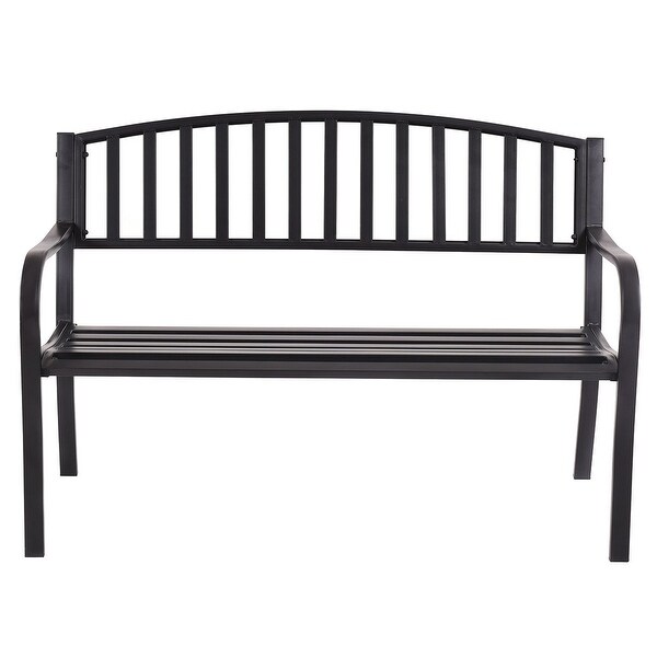 50 Patio Garden Bench Park Yard Outdoor Furniture Steel Frame Porch Chair W23 Patio Chairs Swings Benches Home Garden Worldenergy Ae