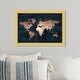 preview thumbnail 21 of 19, Oliver Gal 'Mapamundi Copper' Maps and Flags Framed Wall Art Prints World Maps - Bronze, Blue 15 x 10 - Gold