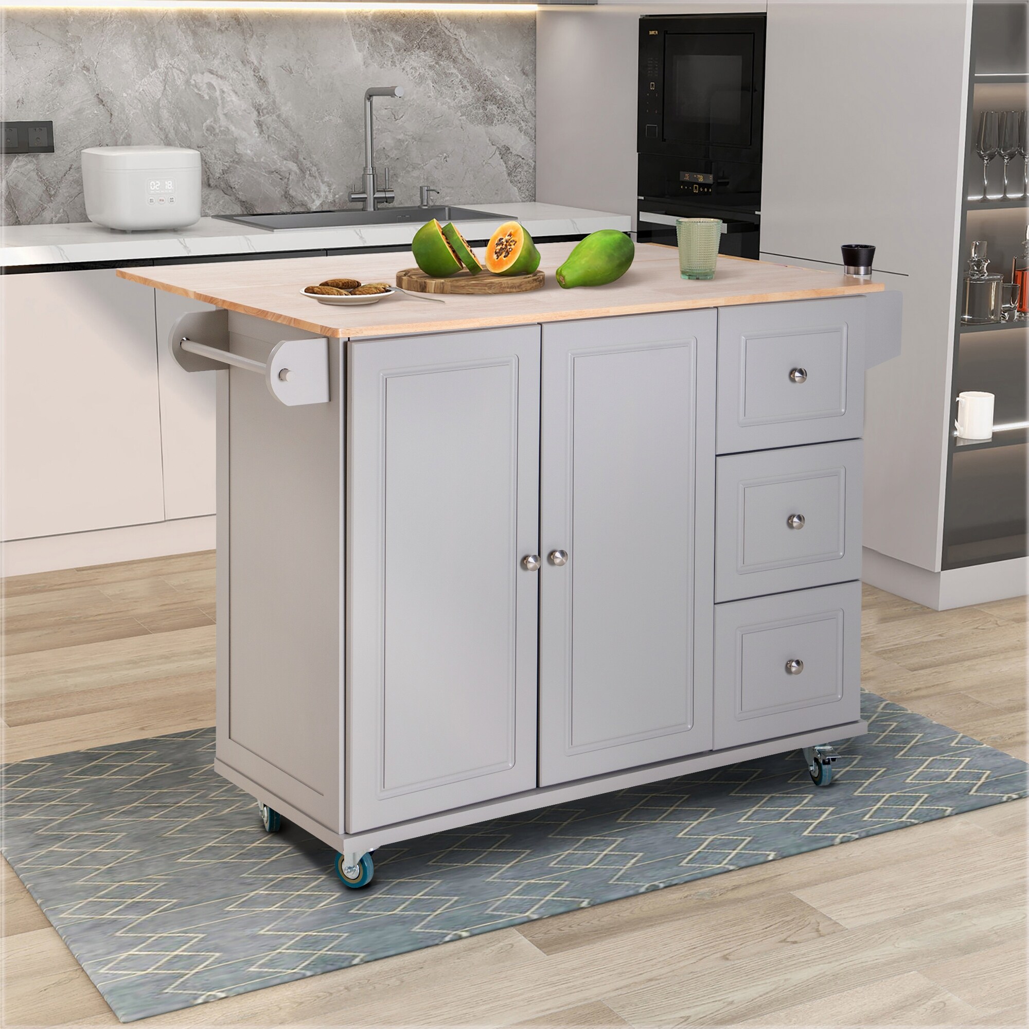 Kitchen trolley hotsell with seating