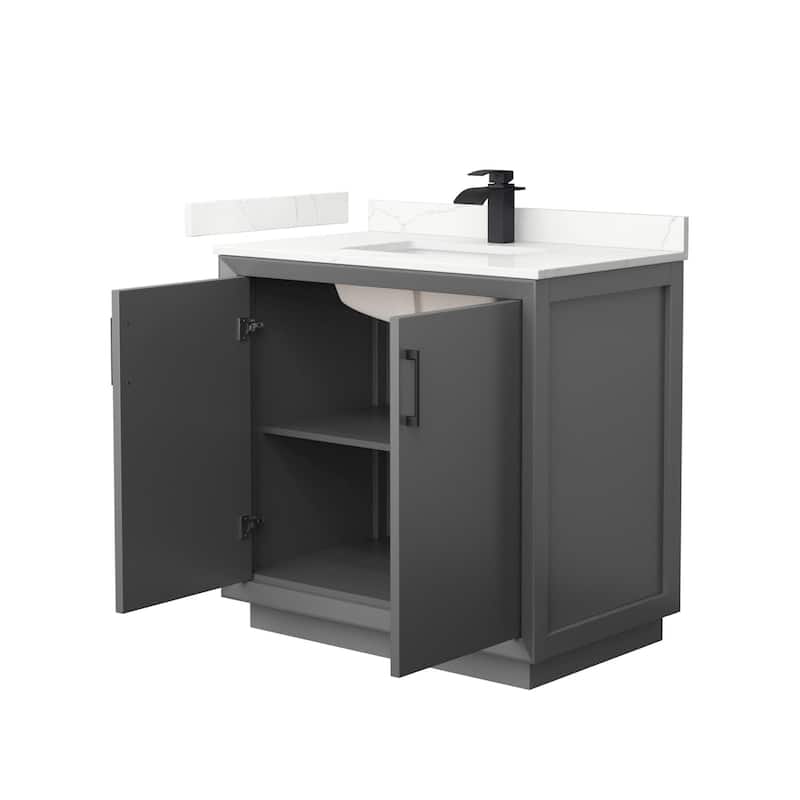 Wyndham Collection WCF414136S-QTZ-UNSMXX Strada 36" Free Standing