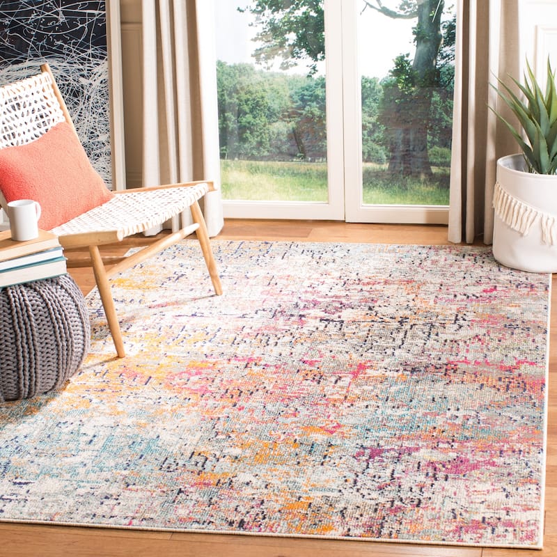 SAFAVIEH Madison Loane Modern Abstract Rug - 3' x 5' - Grey/Pink