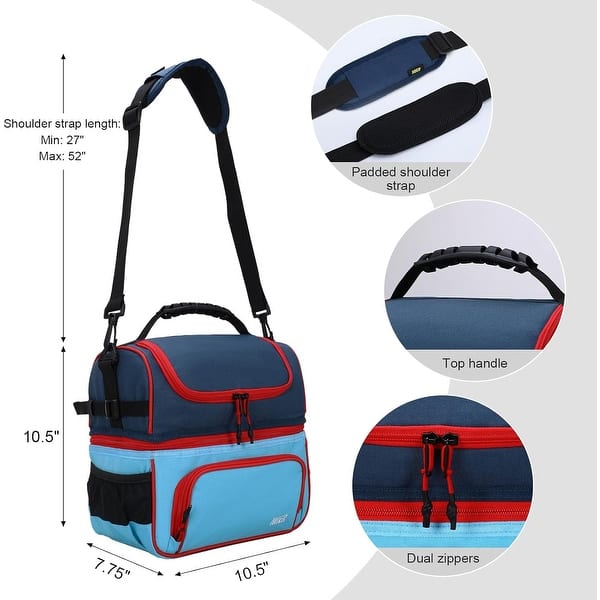 Shoulder Strap Lunch Bag Male MIER Men's Large Insulated Lunch