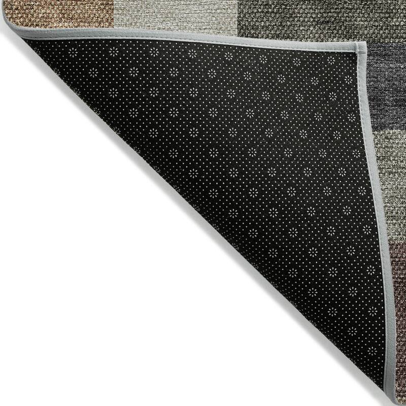 Machine Washable Indoor/ Outdoor Chantille Contemporary Blocks Rug