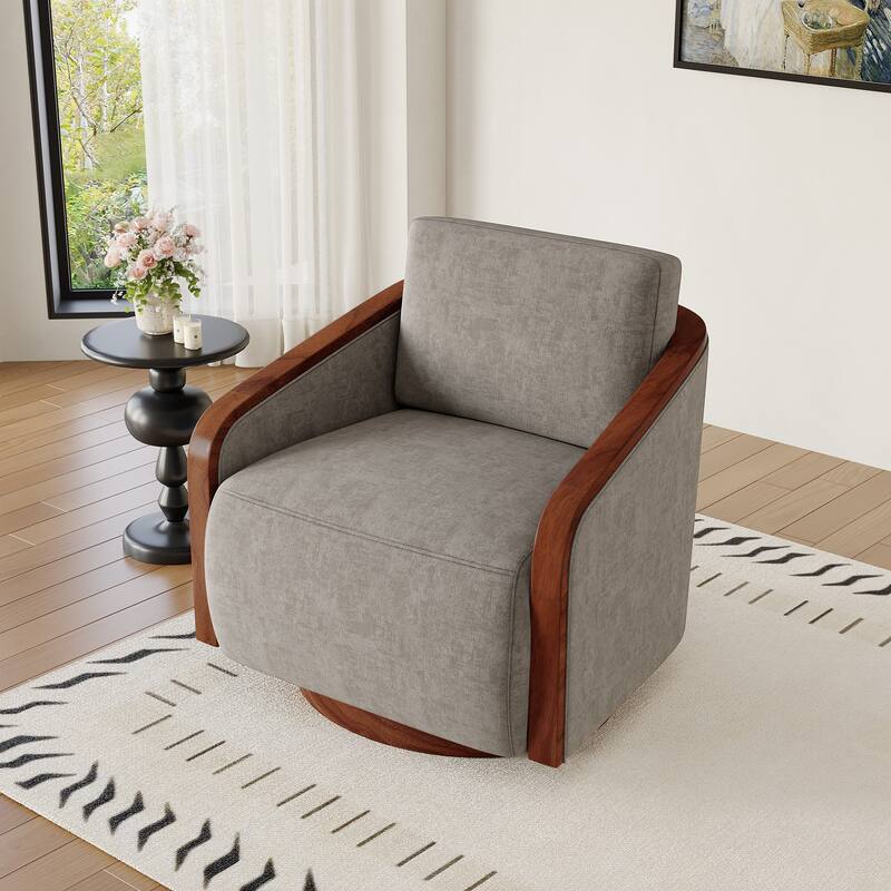 Modern Upholstered Swivel Accent Chair