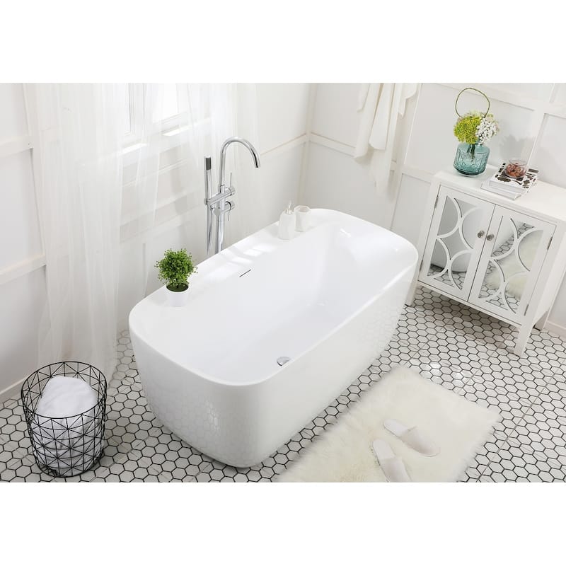 Chad Soaking Bathtub in Glossy White