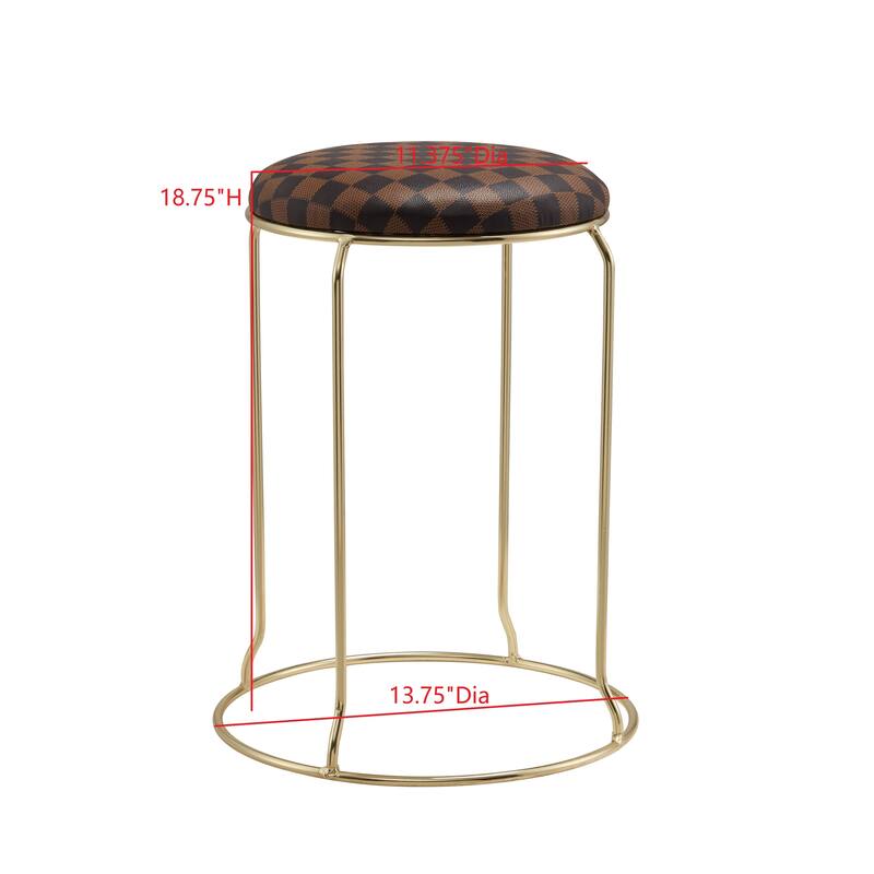 Carmilla Collection Vinyl Upholstered Stools (Set of 4)