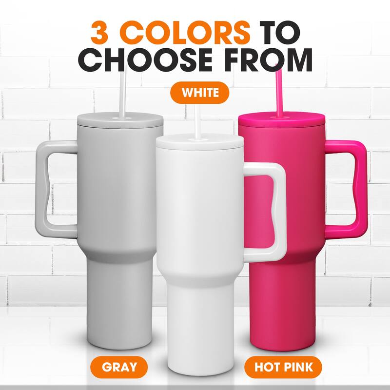 Cheer Collection Insulated Tumbler with Reusable Straw
