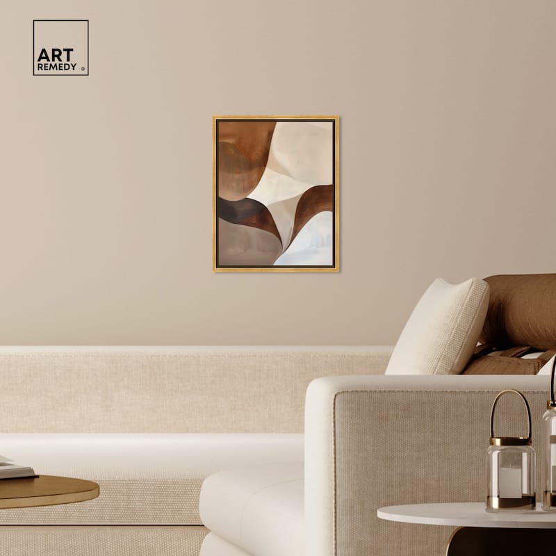 Art Remedy Dream Away Ii Framed Abstract Shapes 1 Piece Canvas Wall Art