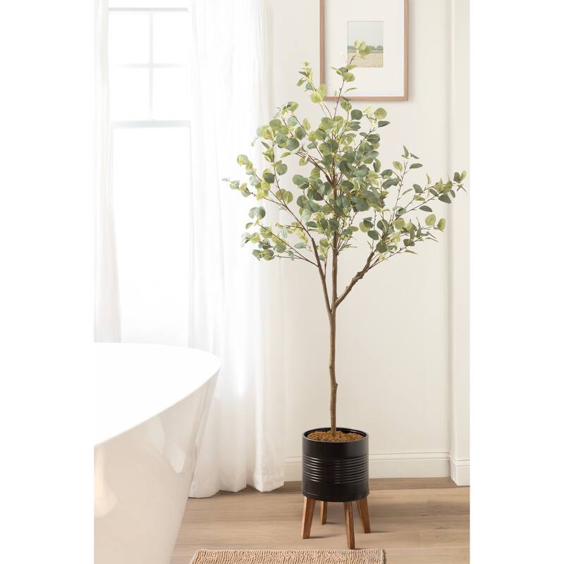 Kate and Laurel Eudora Faux Eucalyptus Tree