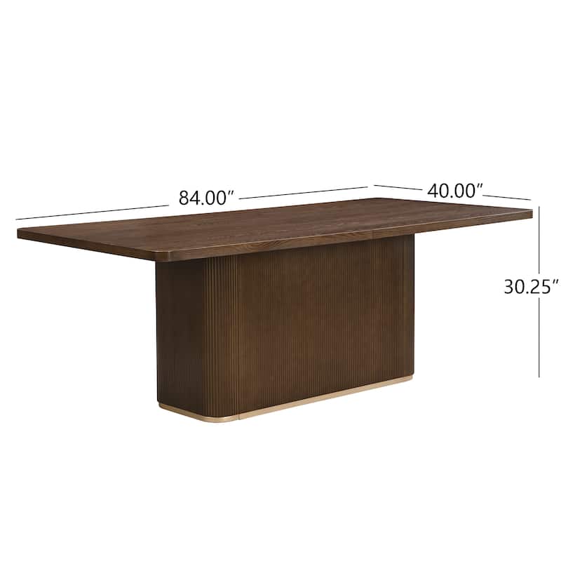 Christopher Knight Home - Valcour Rubber Wood 7 Piece Dining Set With Curved U-shaped Backrest
