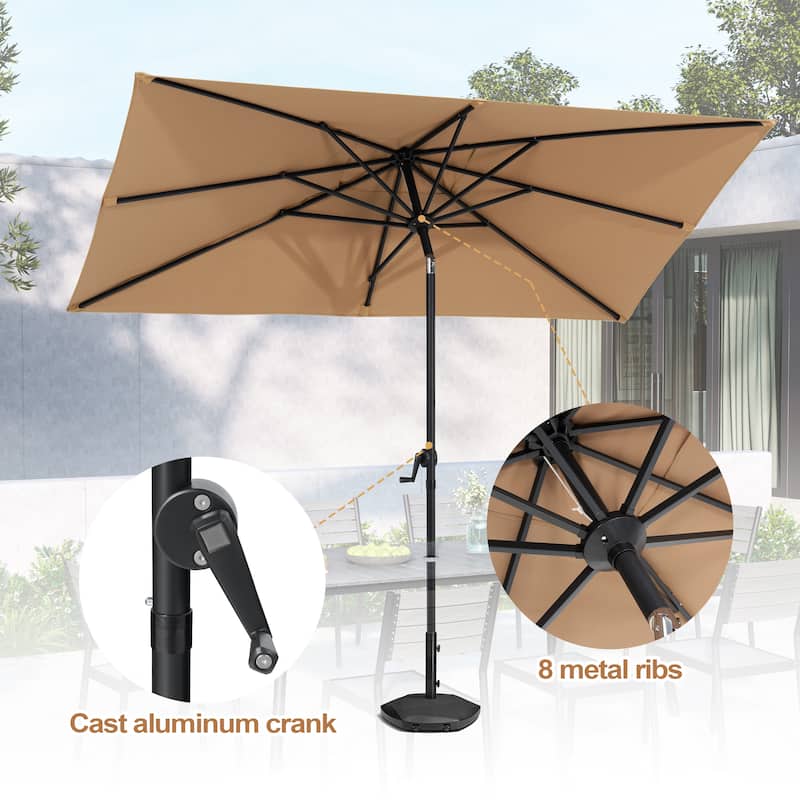 Pellebant 9 x 5 FT Patio Market Umbrella, Base Not Included