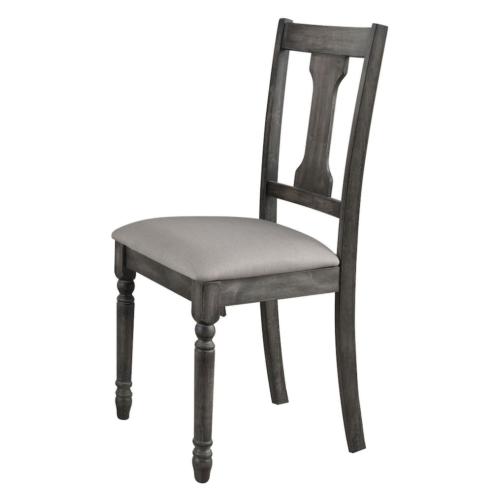 Tan and Weathered Grey Open Back Side Chairs (Set of 2)