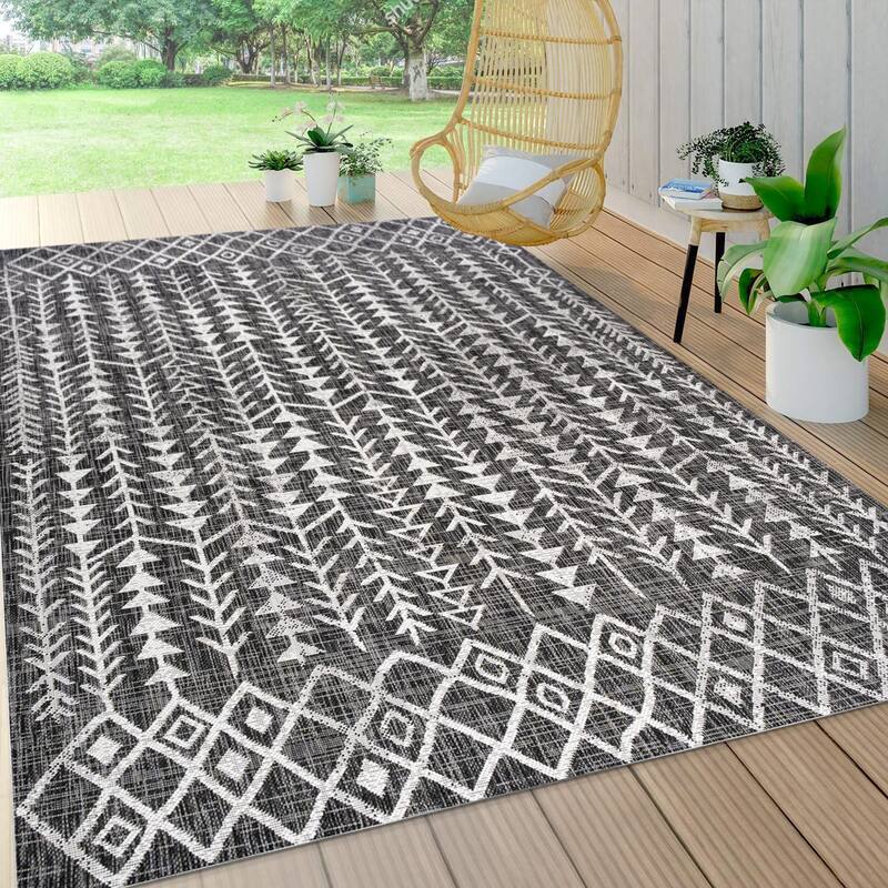 JONATHAN Y Sukie Bohemian Geometric Indoor/Outdoor Area Rug