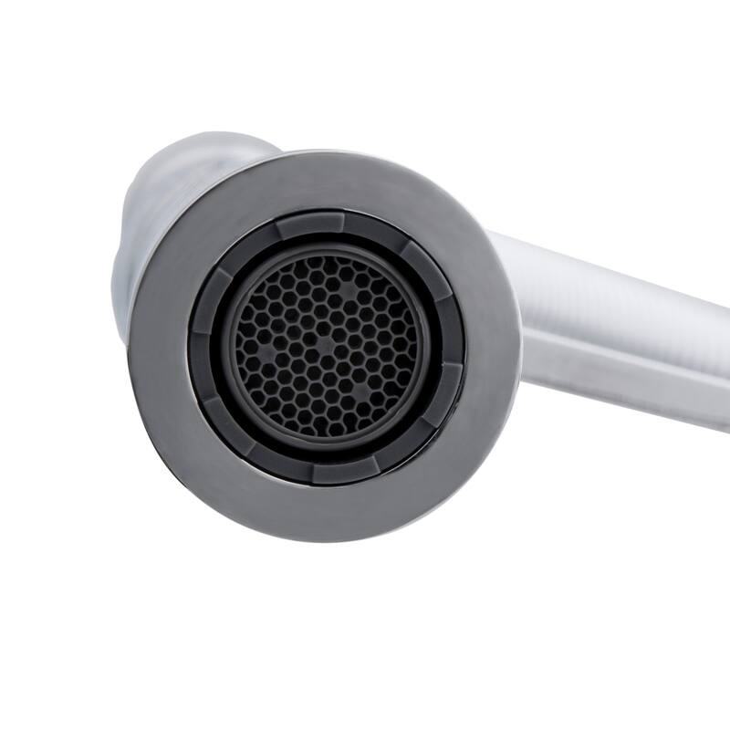 SAFAVIEH Solea Rhapsody Stainless Steel Dual Function Pull-Down Spray Kitchen Faucet - 9.9" x 4.1" x 19.5"