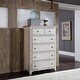 preview thumbnail 1 of 4, Farmhouse Reimagined Antique White with Chestnut 5 Drawer Chest Antique White - 5-drawer