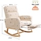 preview thumbnail 22 of 126, HOMYKA Rocking Chair for Nursery with Footrest