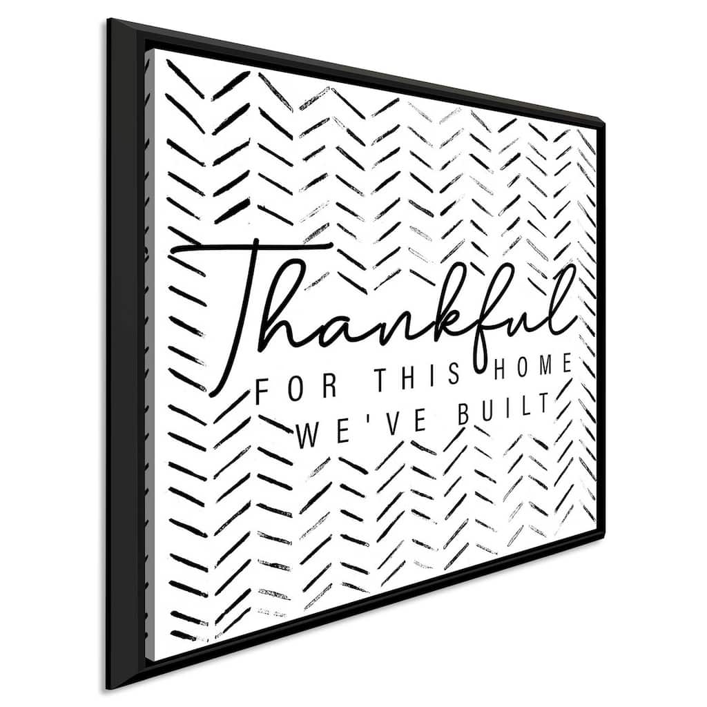 "Thankful For This Home" Print on Floating Canvas