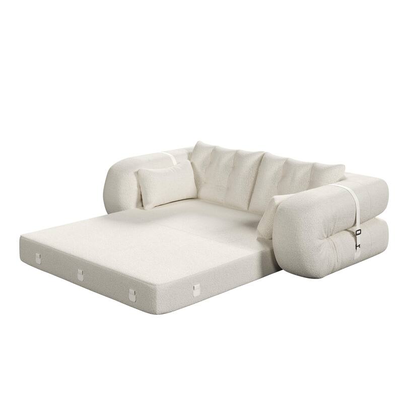 78.7" Teddy 3-Seater Sleeper Sofa Modular Floor, Convertible Lounge