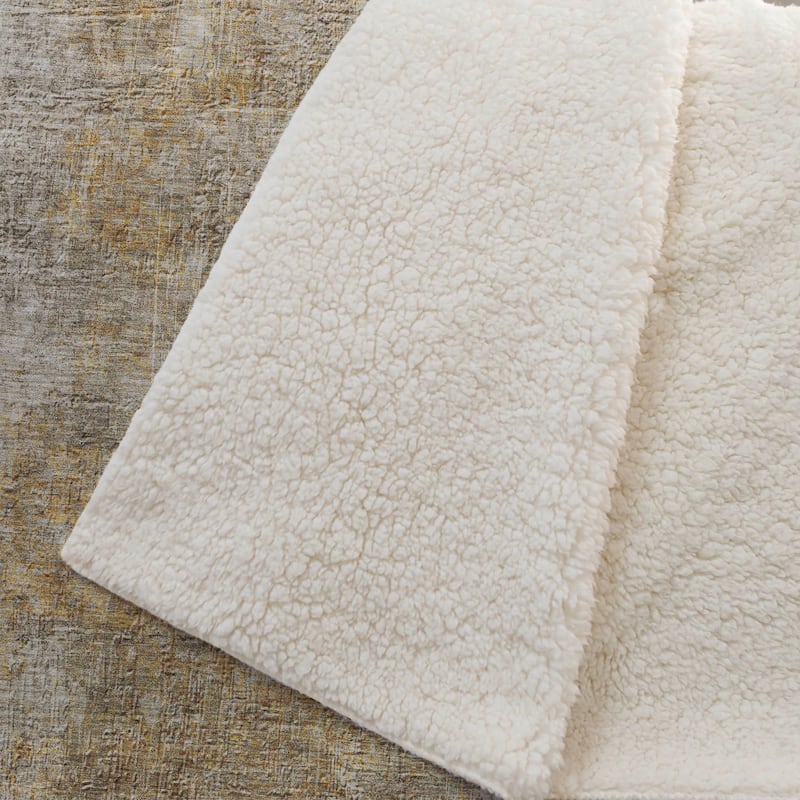 Premium Machine Washable Modern Ombre Sherpa Throw Blanket