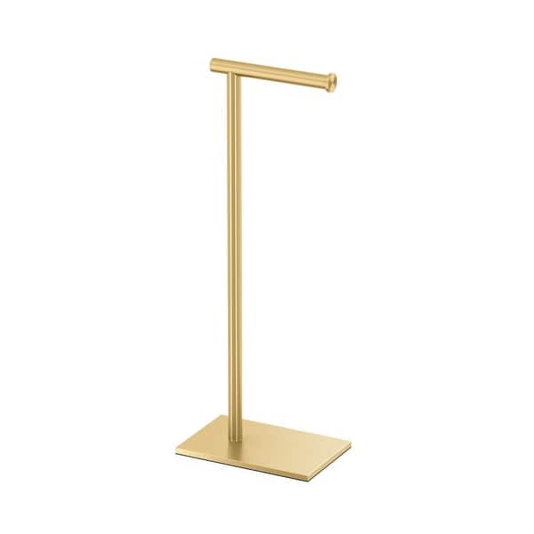 slide 2 of 11, Gatco Latitude 2 22" Free Standing Tissue Holder Brushed Brass