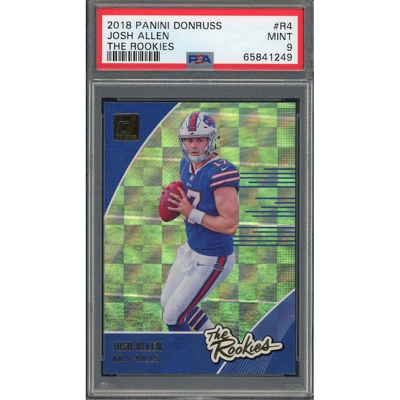 Josh Allen 2018 Panini Donruss Football Rookie Card #R4 Graded PSA 9 - 8'6" x 11'6"