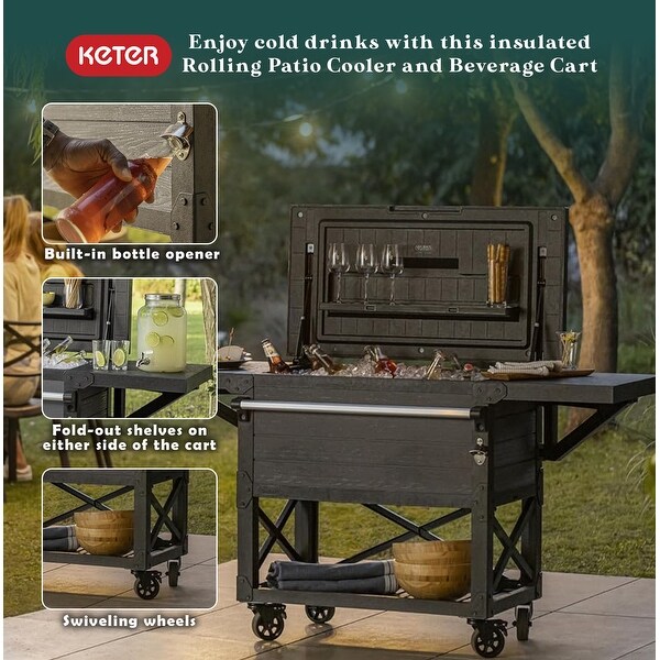 keter wheeled patio cooler
