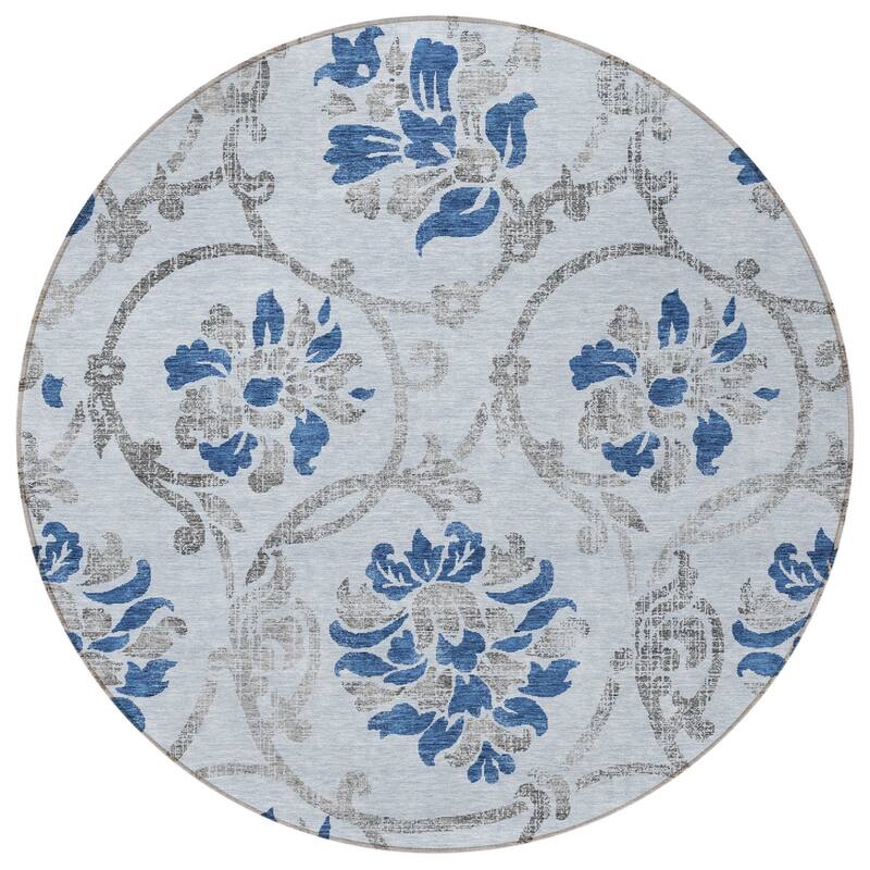 HomeRoots Floral Traditional Rectangle Outdoor Rug