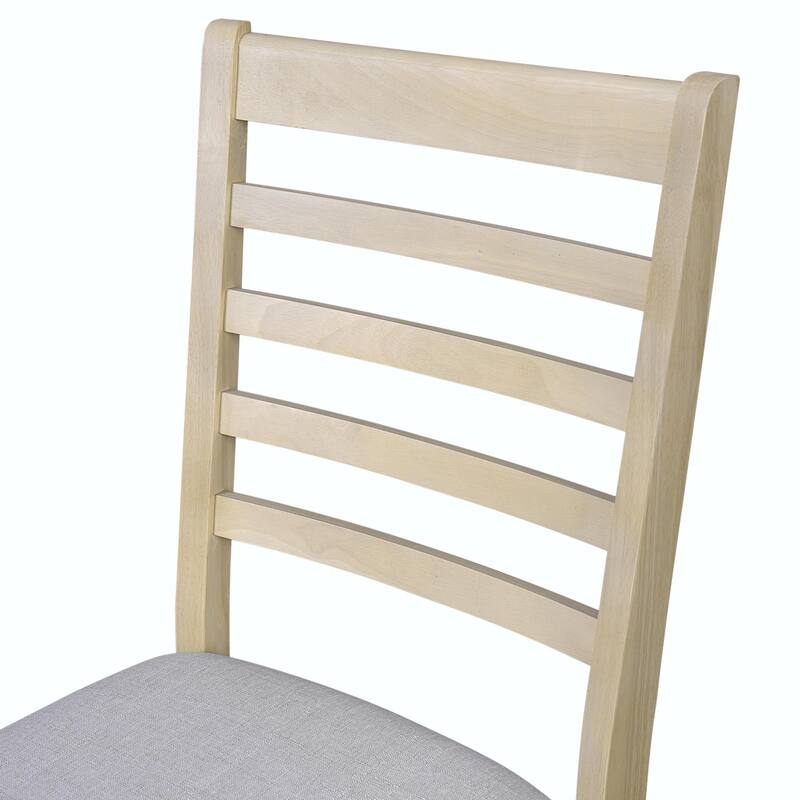 60-78" Expandable Dining Table Set - Rubberwood Legs