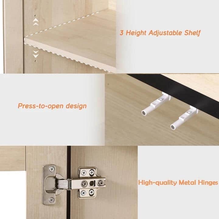 Modern TV Stand for Tvs Up to 100 Inch, 3 In 1 TV Console with Glass Doors and 2 Drawers, Entertainment Centerf or Living Room