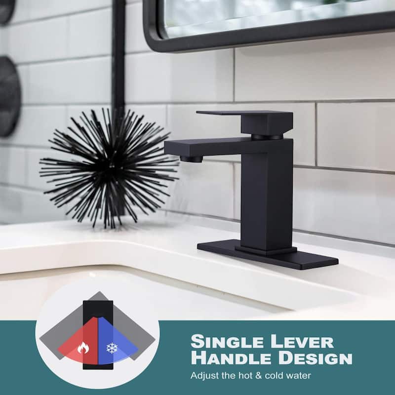 WOWOW 1.2 GPM Single Handle Bathroom Sink Faucet
