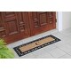 preview thumbnail 83 of 187, Non Slip Coir Low Profile Myla Monogrammed Entry Doormat, 17.7"x47.25"