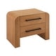 preview thumbnail 14 of 22, Christopher Knight Home - Mina Modern 2-Drawer Nightstand with Black Metal Handles