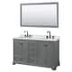 Option Dark Gray / White Carrara Marble Top / Matte Black