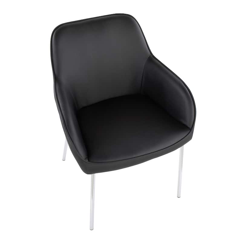 Silver Orchid Galotti Chrome Upholstered Dining Chair (Set of 2)