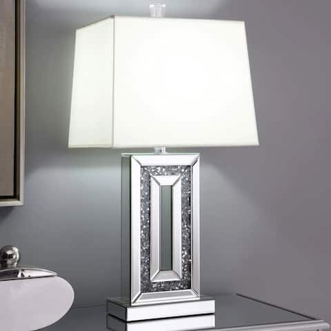 Glamorous Contemporary Crystal Designed Mirrored Table Lamp