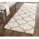 preview thumbnail 35 of 164, SAFAVIEH Hudson Shag Ogee Trellis 2-inch Thick Area Rug 2'3" x 10' Runner - Ivory/Grey - Runner