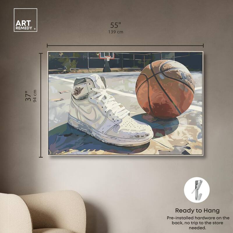 Washed Out Court Canvas by Art Remedy