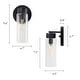 preview thumbnail 21 of 26, LNC Modern Farmhouse Clear Glass Wall Sconce Black Gold Silver Bathroom Vanity Lighting - W 4.7" x H 9.6" x D 4.5"